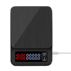 디지털 스테인리스 정밀 주방저울 0.1g 5kg USB 전원공급 충전가능